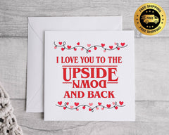 Upside Down Love Card - Cult TV Parody Design - Fast Postage