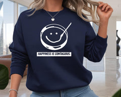 Happiness is Contagious Sweatshirt: Cult TV Design, Gildan Heavyweight