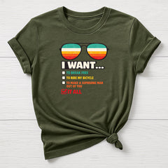 Music T-Shirt : I Want It All Design, Gildan Softstyle