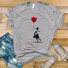 Balloon Girl t-shirt - Parody Design - Gilden Softstyle Tee