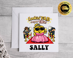 Personalised 18th Birthday Card - Lookin' Fab Design