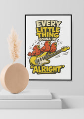 Framed Music Print Wall Art: Every Little Thing Design - 2 Sizes A3 or A4