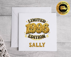 Personalised 30th Birthday Card: Limited Edition 1996 Design