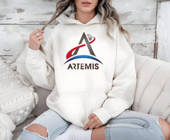 Moon Mission Hoodie: Large Artemis Design, Gildan Heavyweight
