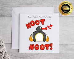 Pingu Anniversary Card - Cult TV Parody Design - Fast Postage