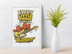 Framed Music Print Wall Art: Every Little Thing Design - 2 Sizes A3 or A4