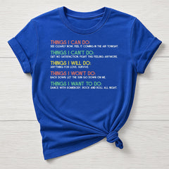 Music T-Shirt : Things I Can Do Design, Gildan Softstyle