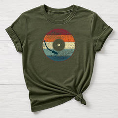 Music T-Shirt : Multi-Coloured Vinyl Design, Gildan Softstyle
