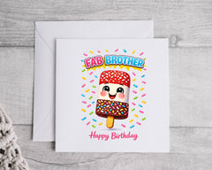 Brother Birthday Card - Fab Lolly Design with Fast Free UK Post