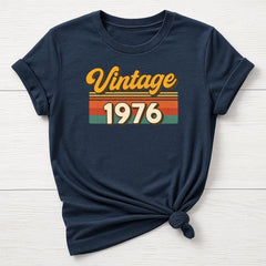 50th Birthday T-Shirt : Vintage 1976 Design, Gildan Softstyle