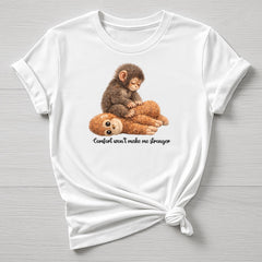Punch the Zoo Monkey T-Shirt : Comfort won't make me Stronger Design, Gildan Softstyle