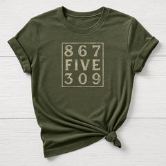 80s Retro Music T-Shirt : 867 FIVE 309 Design, Gildan Softstyle