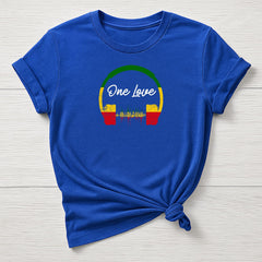 Music T-Shirt : One Love Headphones Design, Gildan Softstyle