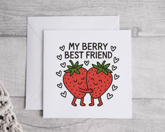 My Bestie Birthday Card - Berry Design - Custom print inside