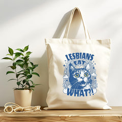 Lesbians Eat What Cat Tote Bag - Funny Gift - Tracked UK Post