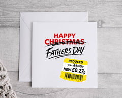 Personalised Fathers Day Card, Supermarket Reduced Sticker Design - Funny Custom Card Fast UK Post!