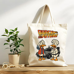 Quack to the Future Tote Bag - Funny Gift - Tracked UK Post