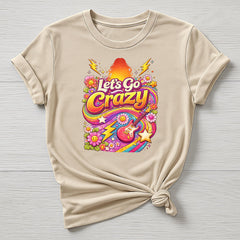 Music T-Shirt : Lets Go Crazy 80's Retro Design, Gildan Softstyle