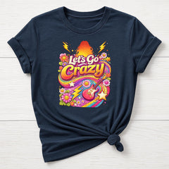 Music T-Shirt : Lets Go Crazy 80's Retro Design, Gildan Softstyle