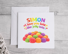 Personalised Birthday Card – Jelly Tots Design, Add Any Name