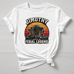 Jimothy T-Shirt : Feral Legend Raccoon Design, Gildan Softstyle