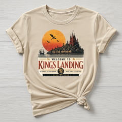 Welcome to Kings Landing T-Shirt - Sunset Design - Gildan Softstyle