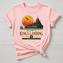 Welcome to Kings Landing T-Shirt - Sunset Design - Gildan Softstyle