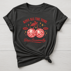 Music T-Shirt : Kiss All The Time Disco Occasionally Design, Gildan Softstyle