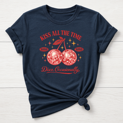 Music T-Shirt : Kiss All The Time Disco Occasionally Design, Gildan Softstyle