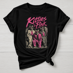 Animal Movie T-Shirt - Kitties in Pink Design , Gildan Softstyle