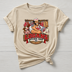 Logans Butcher Shop T-Shirt - Super Hero Parody Design - Gildan Softstyle