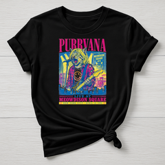 Animal Rock T-Shirt - Purrvana Concert Poster Design - Gildan Softstyle