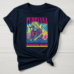 Animal Rock T-Shirt - Purrvana Concert Poster Design - Gildan Softstyle