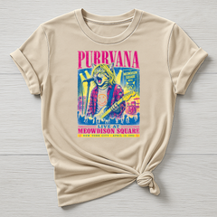 Animal Rock T-Shirt - Purrvana Concert Poster Design - Gildan Softstyle
