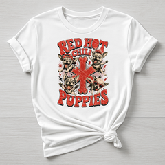 Animal Rock T-Shirt - Red Hot Chill Puppies Design - Gildan Softstyle