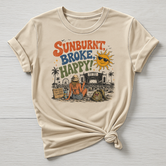 Music T-Shirt : Sunburnt, Broke Happy Design, Gildan Softstyle