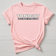 Music T-Shirt : Tonight I'm a Rock 'N' Roll Star Design, Gildan Softstyle