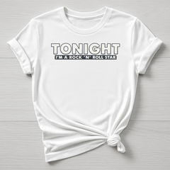Music T-Shirt : Tonight I'm a Rock 'N' Roll Star Design, Gildan Softstyle