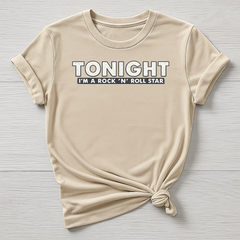 Music T-Shirt : Tonight I'm a Rock 'N' Roll Star Design, Gildan Softstyle