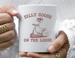 Silly Goose Mug, On the loose bike Design - Fast Free Tracked UK Post!