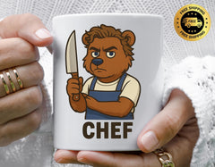 TV Show Parody Mug - Chef Bear Carmy Design - Funny Graphic Coffee Cup with Tracked UK Postage