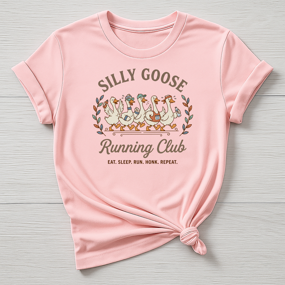 Silly Goose Running Club T-Shirt - Funny Design , Gildan Softstyle
