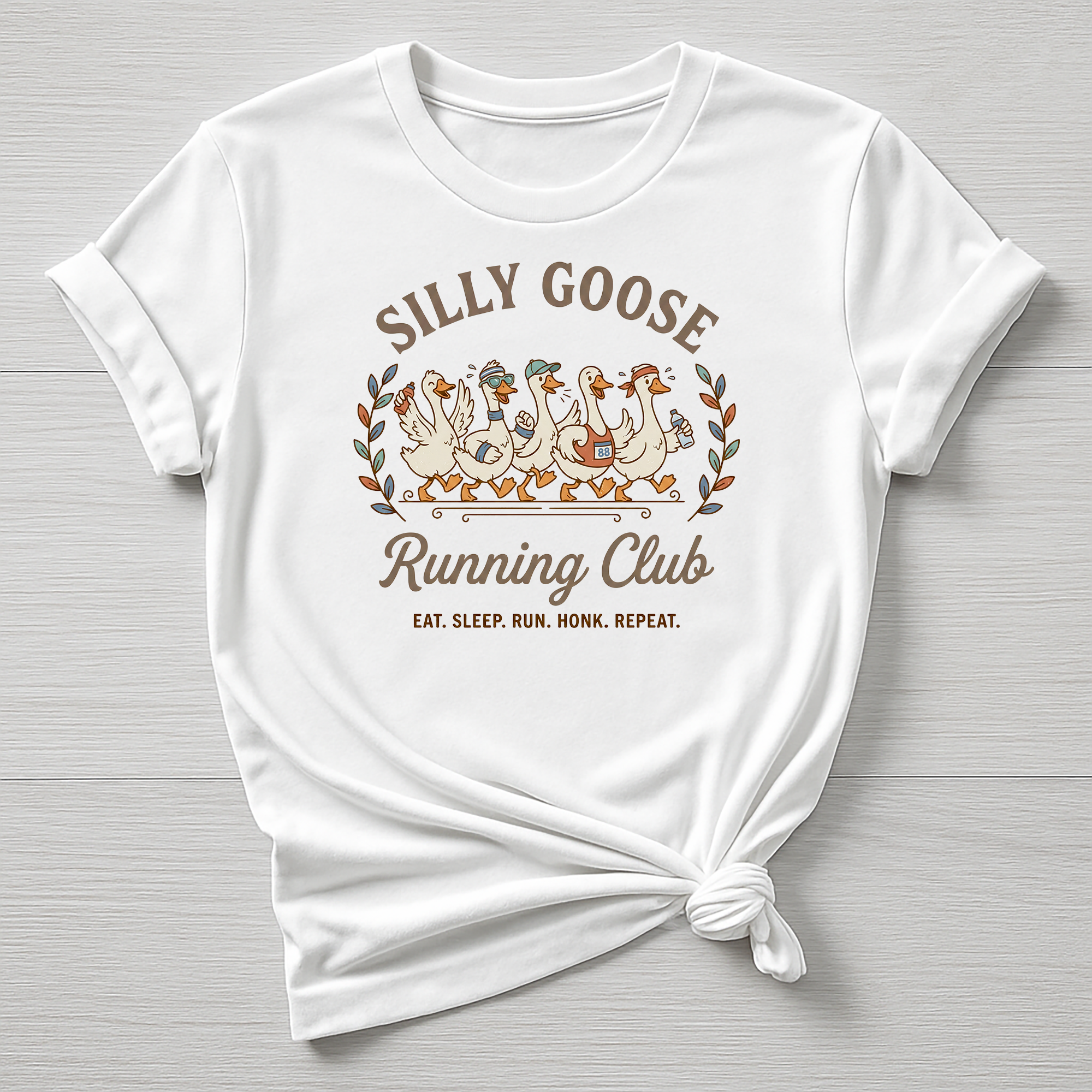 Silly Goose Running Club T-Shirt - Funny Design , Gildan Softstyle
