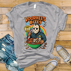 Voorhees Bites T-Shirt - Horror Parody Design - Fast Tracked UK Shipping