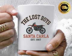 80s Movie Parody Mug - Santa Carla Motorcycles  Est 1987 Design, Funny Graphic Coffee Cup with Free Tracked UK Postage