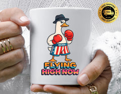 Movie Parody Mug - Boxing Flying High Now Design, Funny Graphic Coffee Cup with Free Tracked UK Postage