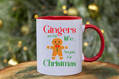 Christmas Mug - Gingers are for Life not just Christmas Design, Funny Graphic Coffee Cup with Free Tracked UK Postage