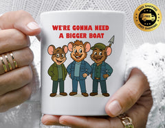 Movie Parody Mug - Bigger Boat Design, Funny Graphic Coffee Cup with Free Tracked UK Postage