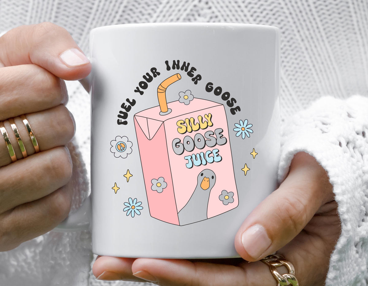Silly Goose Mug, Silly Juice Design - Fast Free Tracked UK Post!