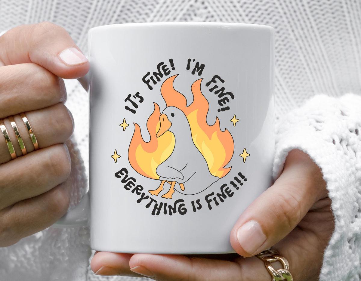 Silly Goose Mug, Everything is Fine Design - Fast Free Tracked UK Post!